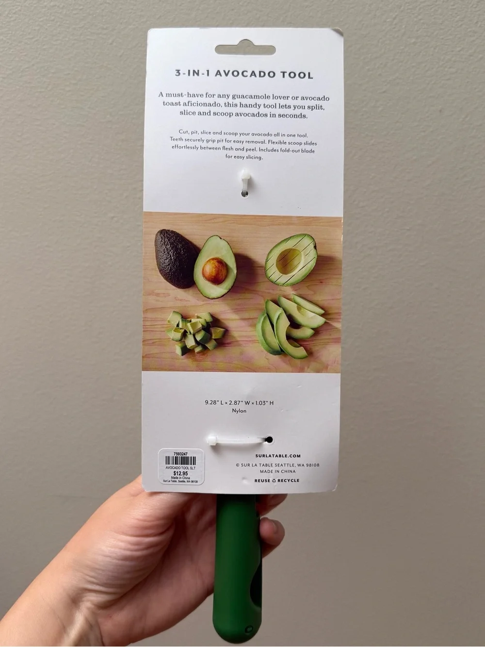 Sur La Table 3-in-1 Avocado Tool in Green Handle